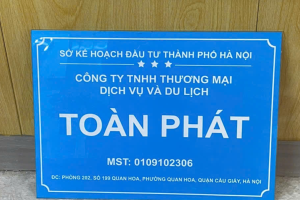 Biển công ty mica in UV
