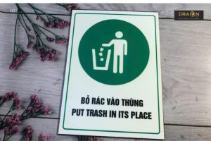 Biển “Bỏ Rác Vào Thùng” – Chất Liệu Alu Cao Cấp